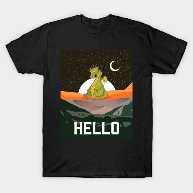 Hello Dragon T-Shirt by natural-20s